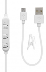 Streetz Stay-in-ear BT-hodetelefoner med mikrofon og knapper for media/svar, hvit