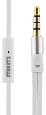 Streetz Stay-in-ear-hodetelefoner med mikrofon, media/svar-knapp, 3,5 mm,
