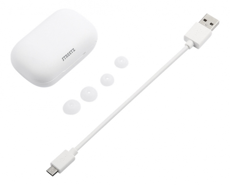Streetz Trådløse in-ear-hodetelefoner med ladeetui, BT 5, TWS, hvit Streetz Trådløse in-ear-hodetelefoner med ladeetui, BT 5, TWS, hvit