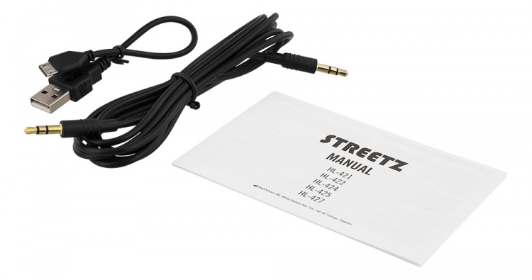 Streetz Sammenleggbart BT-hodesett for øret, 3,5 mm, svart Streetz Sammenleggbart BT-hodesett for øret, 3,5 mm, svart