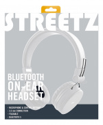 Streetz Sammenleggbart BT-hodesett for øret, 3,5 mm, hvitt Streetz Sammenleggbart BT-hodesett for øret, 3,5 mm, hvitt