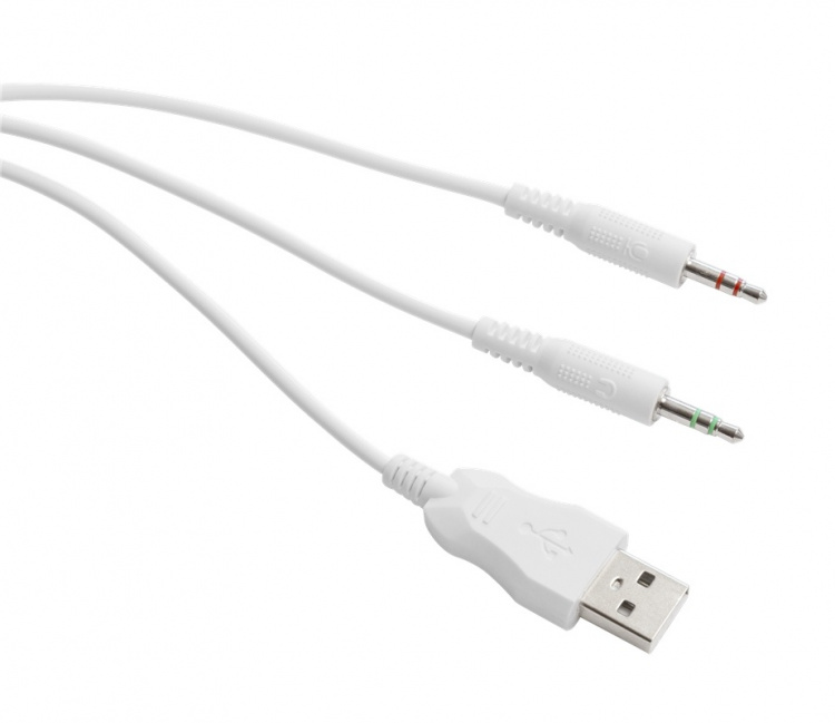 WHITE LINE WH85 Stereo gaming-hodesett, 57 mm drivere, hvit WHITE LINE WH85 Stereo gaming-hodesett, 57 mm drivere, hvit