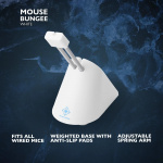 WHITE LINE WA85 Mouse Bungee, hvit/sølv WHITE LINE WA85 Mouse Bungee, hvit/sølv