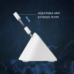 WHITE LINE WA85 Mouse Bungee, hvit/sølv WHITE LINE WA85 Mouse Bungee, hvit/sølv