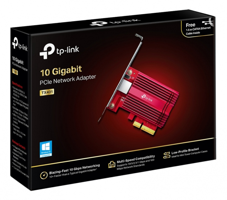TP-LINK 10 Gigabit PCI Express-nettverkskort TP-LINK 10 Gigabit PCI Express-nettverkskort