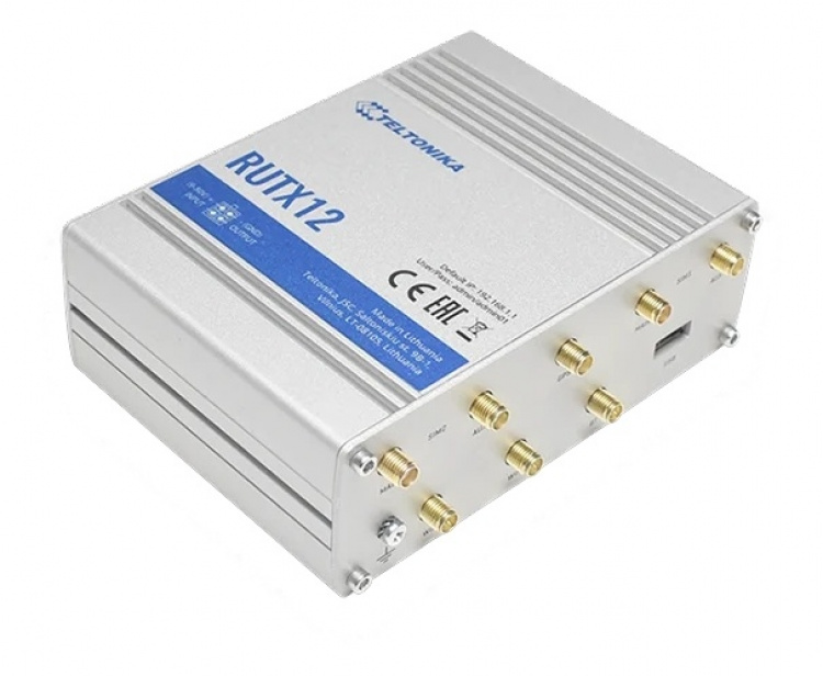 TELTONIKA RUTX12 Dual LTE Cat6 5xGE WIFI GPS Bluetooth TELTONIKA RUTX12 Dual LTE Cat6 5xGE WIFI GPS Bluetooth