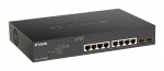 D-Link 8-port PoE Gigabit Smart Managed Switch, vifteløs design