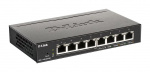 D-Link 8-port PoE Gigabit Smart Managed Switch, vifteløs design