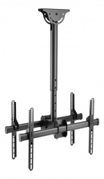 DELTACO OFFICE Teleskopisk dobbelt monitor takfeste, 37-70