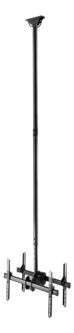 DELTACO OFFICE Teleskopisk dobbelt monitor takfeste, 2500-3000mm