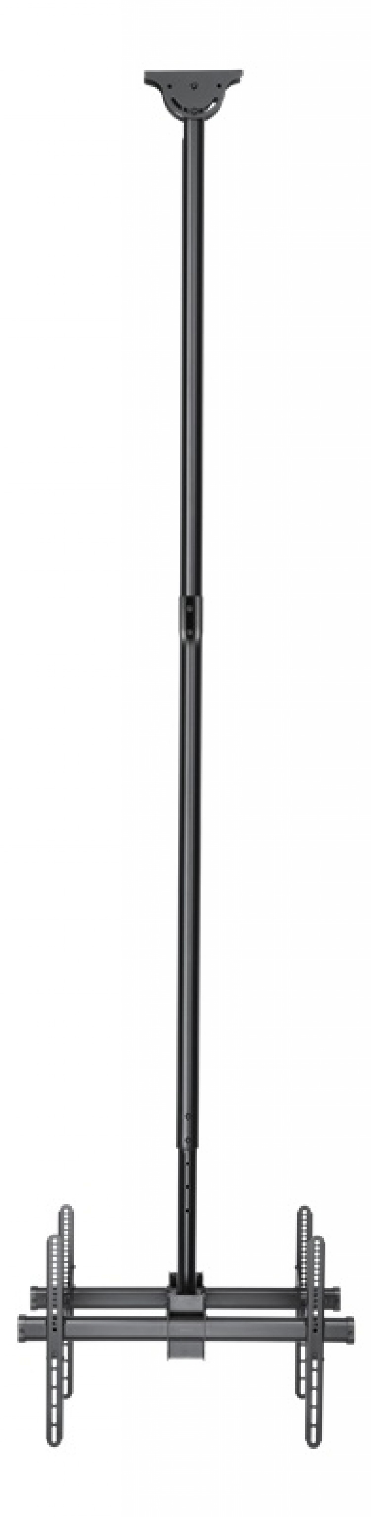 DELTACO OFFICE Teleskopisk dobbelt monitor takfeste, 2500-3000mm