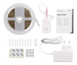 DELTACO SMART HOME LED-stripe, RGB, 2700K-6500K, 3m, WiFi 2,4GHz, hvit