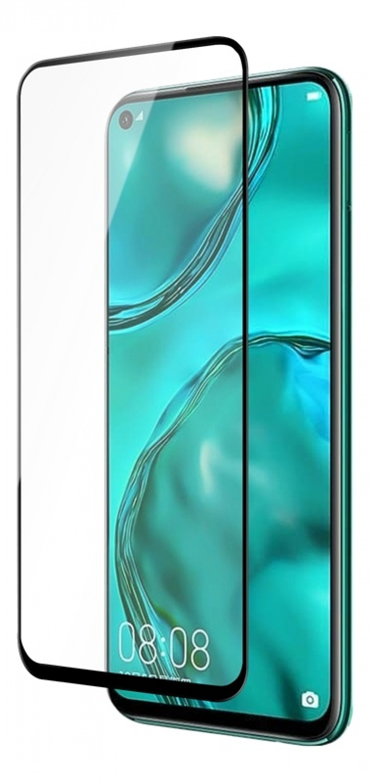 DELTACO skjermbeskytter til Huawei P40 Lite, 2,5D glass, fullskjerm