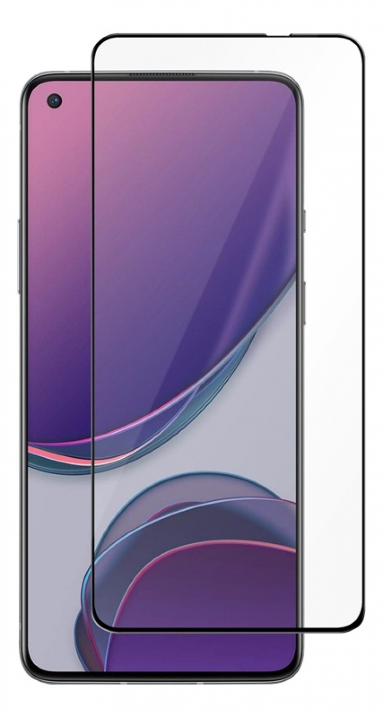 DELTACO skjermbeskytter OnePlus 9, 2,5D heldekkende glass