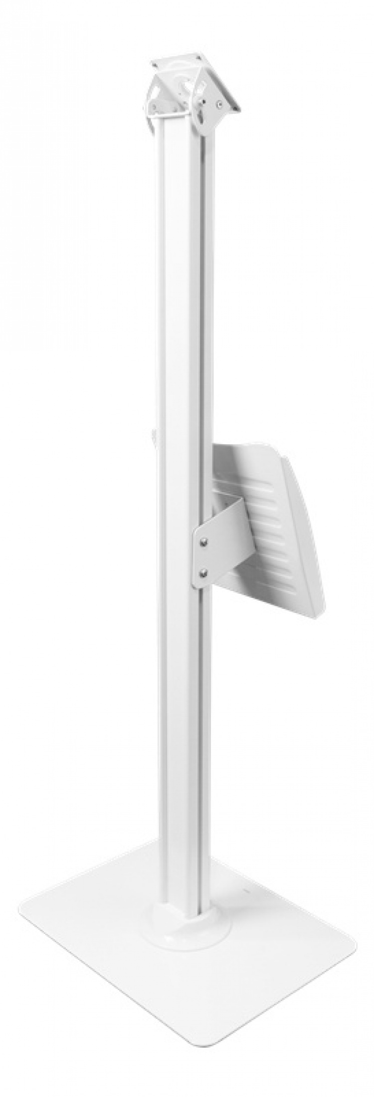 DELTACO OFFICE Gulvstativ for nettbrett med brosjyreholder, hvit DELTACO OFFICE Gulvstativ for nettbrett med brosjyreholder, hvit