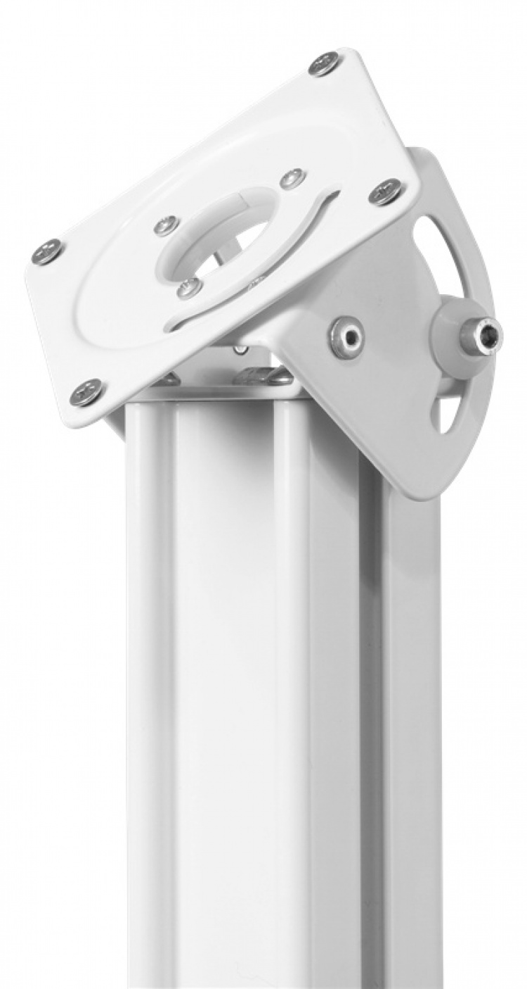 DELTACO OFFICE Gulvstativ for nettbrett med brosjyreholder, hvit DELTACO OFFICE Gulvstativ for nettbrett med brosjyreholder, hvit