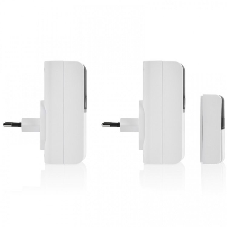 Byron Trådløs dørklokke Kinetic Uten batteri x2 mottakere