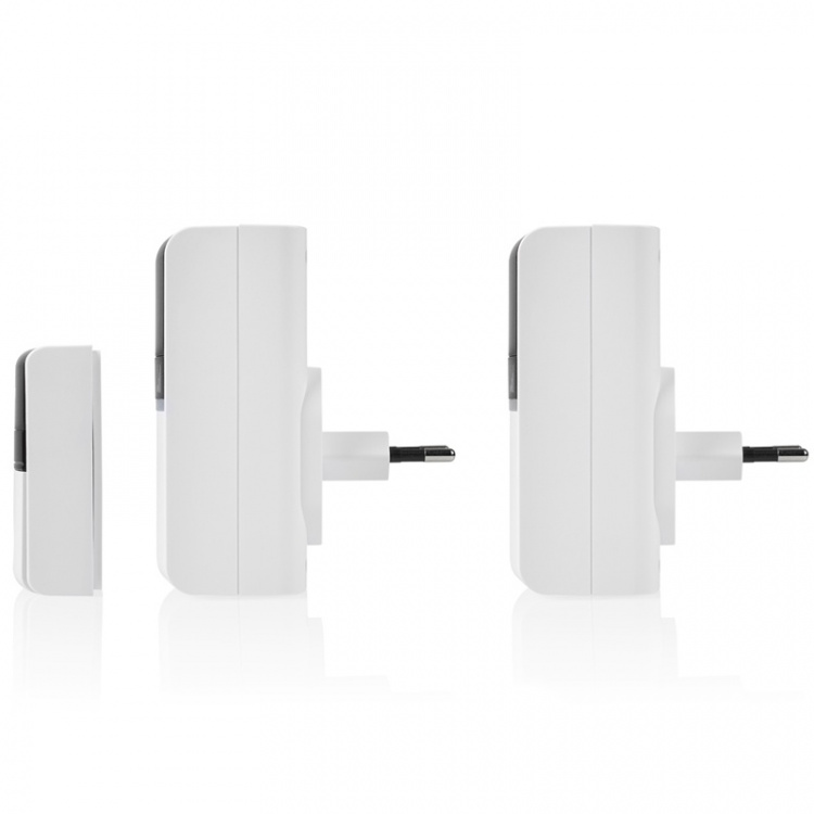 Byron Trådløs dørklokke Kinetic Uten batteri x2 mottakere