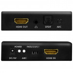 LogiLink HDMI-lydekstraktor 2/5.1CH 4K ARC HDR SPDIF