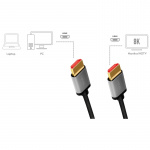 LogiLink HDMI-kabel med ultrahøy hastighet 8K/60 4K/120 Hz, 1 m