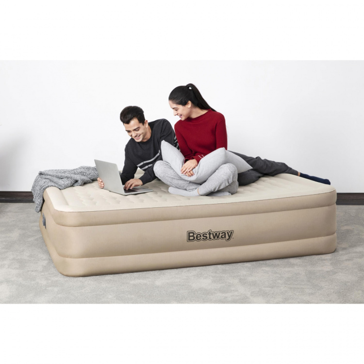 Bestway Fortech luftmadrass 2,03 m x 1,52 m x 46 cm