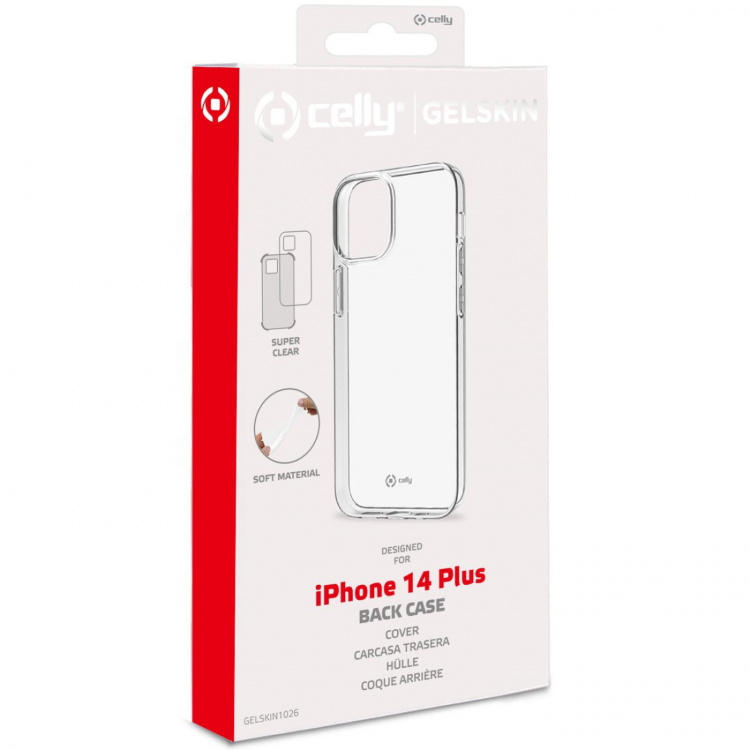 Celly Gelskin TPU-deksel iPhone 14 Plus Transparent
