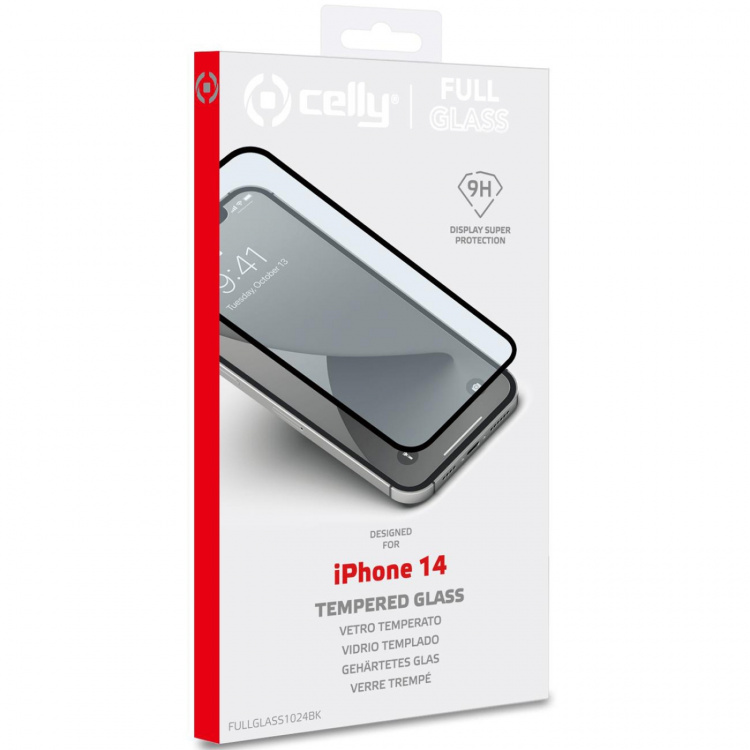 Celly Skjermbeskytter Herdet glass iPhone 13 / iPhone 13 Pro / iPhone 14 Celly Skjermbeskytter Herdet glass iPhone 13 / iPhone 13 Pro / iPhone 14
