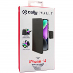 Celly Wallet Case iPhone 14 Svart