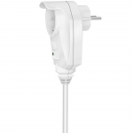 LogiLink Strømuttak 3-veis + 1 gjennomgående plugg Hvit