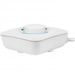 LogiLink 4+2-veis strømuttak med fotbryter Hvit