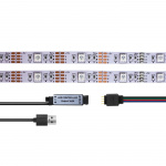 LogiLink RGB LED-stripe med fjernkontroll. 3 meter lang LogiLink RGB LED-stripe med fjernkontroll. 3 meter lang