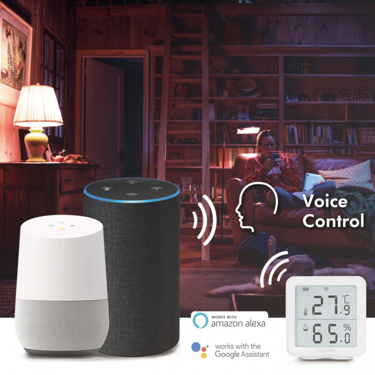 LogiLink Smart temperatur- og fuktighetssensor Wifi Tuya LogiLink Smart temperatur- og fuktighetssensor Wifi Tuya