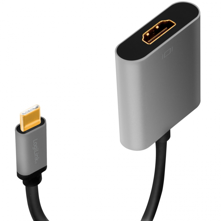 LogiLink USB-C -> HDMI-adapter 4K/60 Hz Aluminium 15 cm