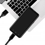 LogiLink USB-USB-C lade-/synkroniseringskabel USB 2.0 15W 0,3 m tekstilkabel