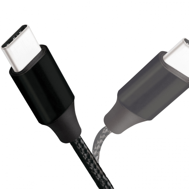 LogiLink USB-USB-C lade-/synkroniseringskabel USB 2.0 15W 0,3 m tekstilkabel