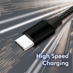 LogiLink USB-USB-C lade-/synkroniseringskabel USB 2.0 15W 0,3 m tekstilkabel