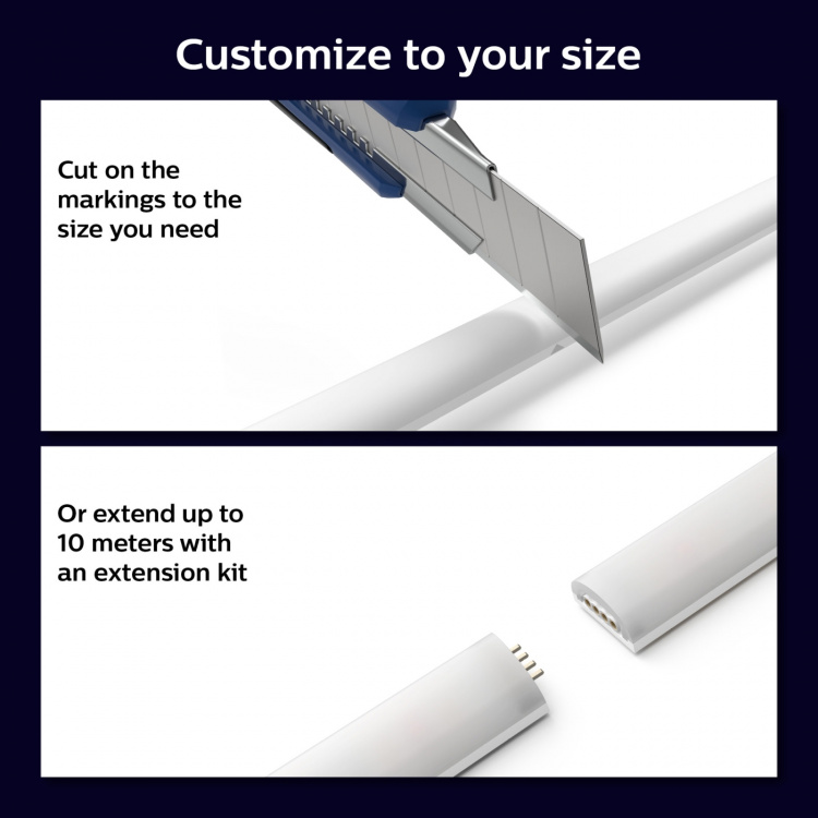 Philips Hue Gradient Lightstrip hvit/farget Basekit Philips Hue Gradient Lightstrip hvit/farget Basekit