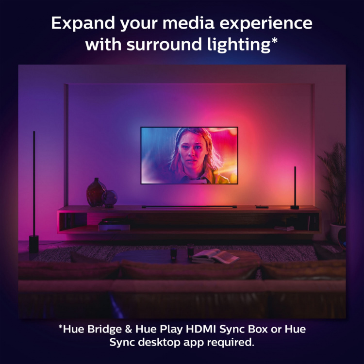 Philips Hue Gradient Signe bordlampe Wh/Colour Black