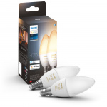 Philips Hue White Ambiance E14 lysekrone 2-pakning
