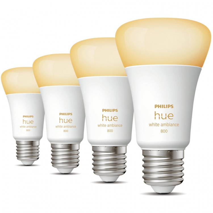 Philips Hue Hue White Ambiance E27 4-pakning Philips Hue Hue White Ambiance E27 4-pakning