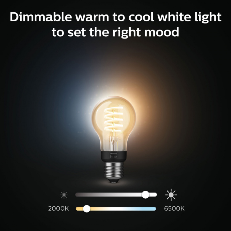 Philips Hue White Ambiance Filament E27 A60 40W Philips Hue White Ambiance Filament E27 A60 40W