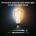 Philips Hue Hvit Ambiance Filament E27 ST72 Edison