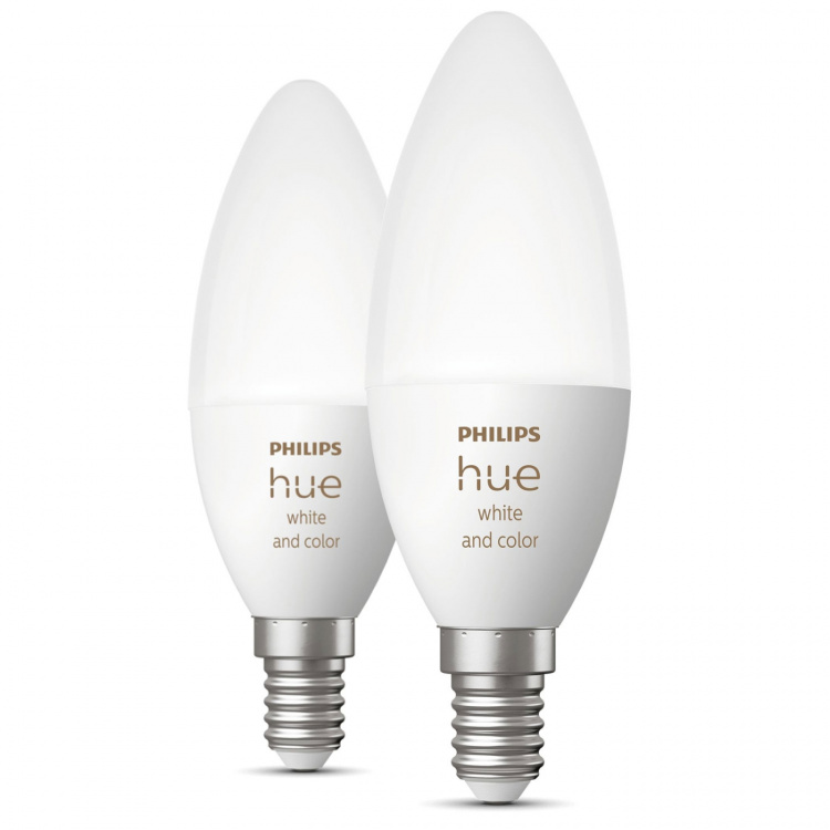 Philips Hue White Colour Ambiance E14 Crown 2-pakning