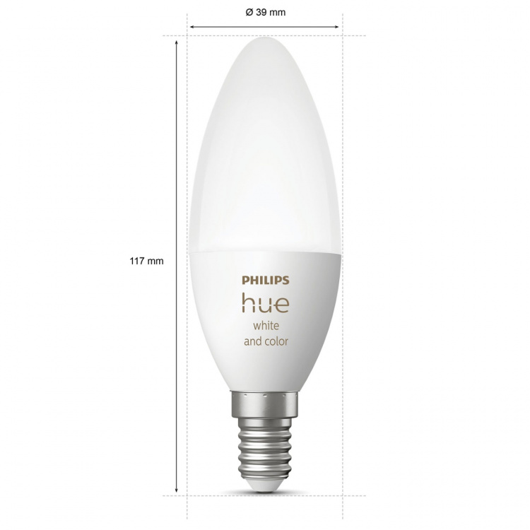 Philips Hue White Colour Ambiance E14 Crown 2-pakning