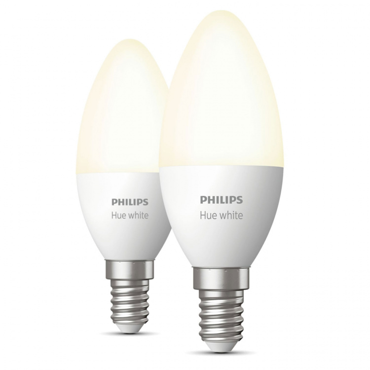 Philips Hue Hvit E14 Crown 2-pakning Philips Hue Hvit E14 Crown 2-pakning