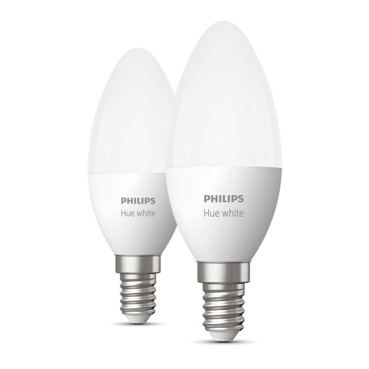 Philips Hue Hvit E14 Crown 2-pakning Philips Hue Hvit E14 Crown 2-pakning