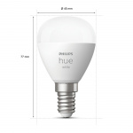 Philips Hue White E14 P45 Globe 1-pakning