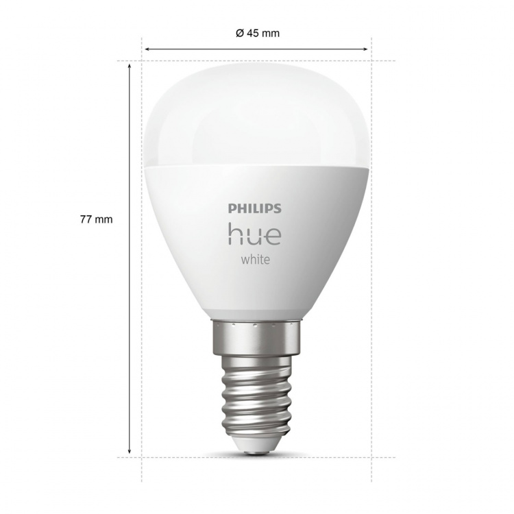 Philips Hue White E14 P45 Globe 1-pakning
