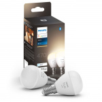 Philips Hue White E14 P45 Globe 2-pakning
