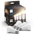 Philips Hue Hvit E27 A60 800lm 4-pakning Philips Hue Hvit E27 A60 800lm 4-pakning